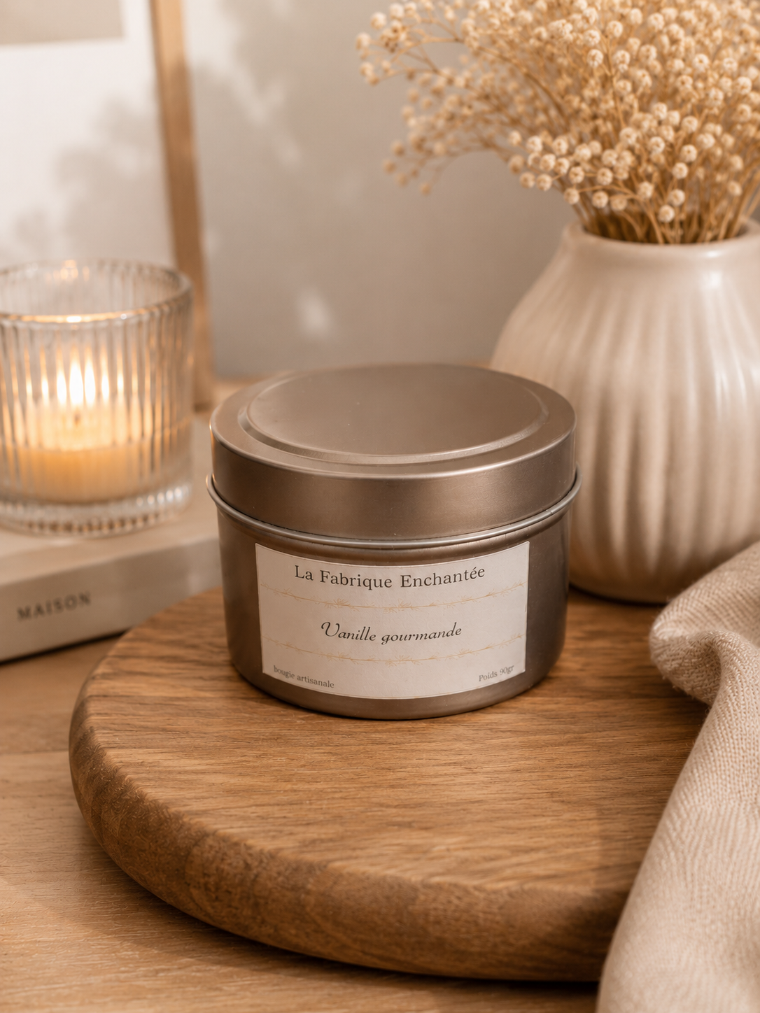 Bougie "Coeur de Rose"