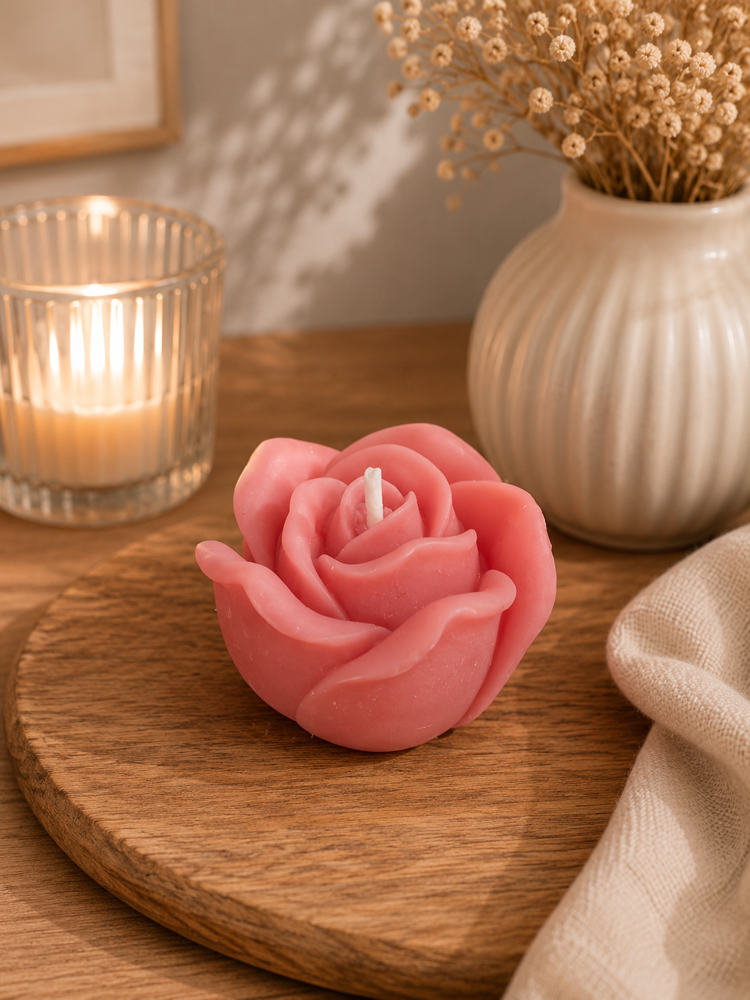Bougie "Coeur de Rose"
