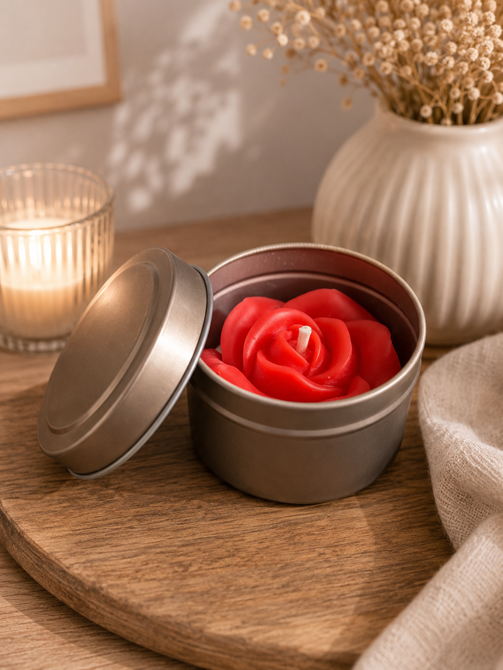 Bougie "Coeur de Rose"