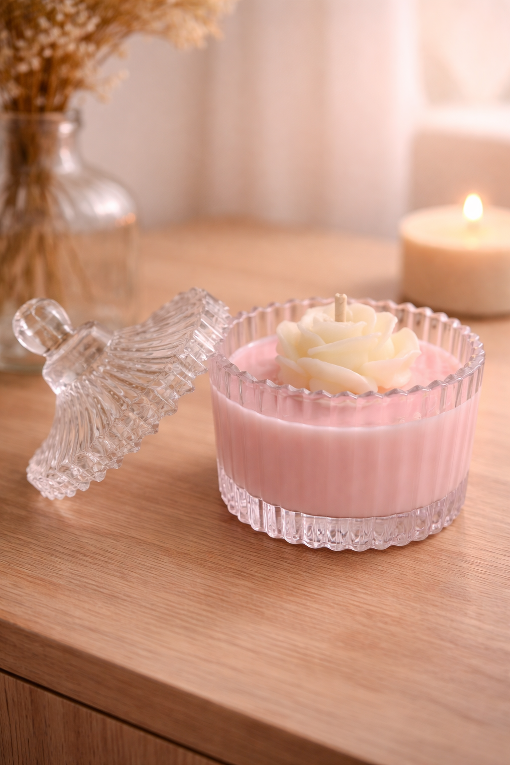 Bougie "Rose Éternelle"
