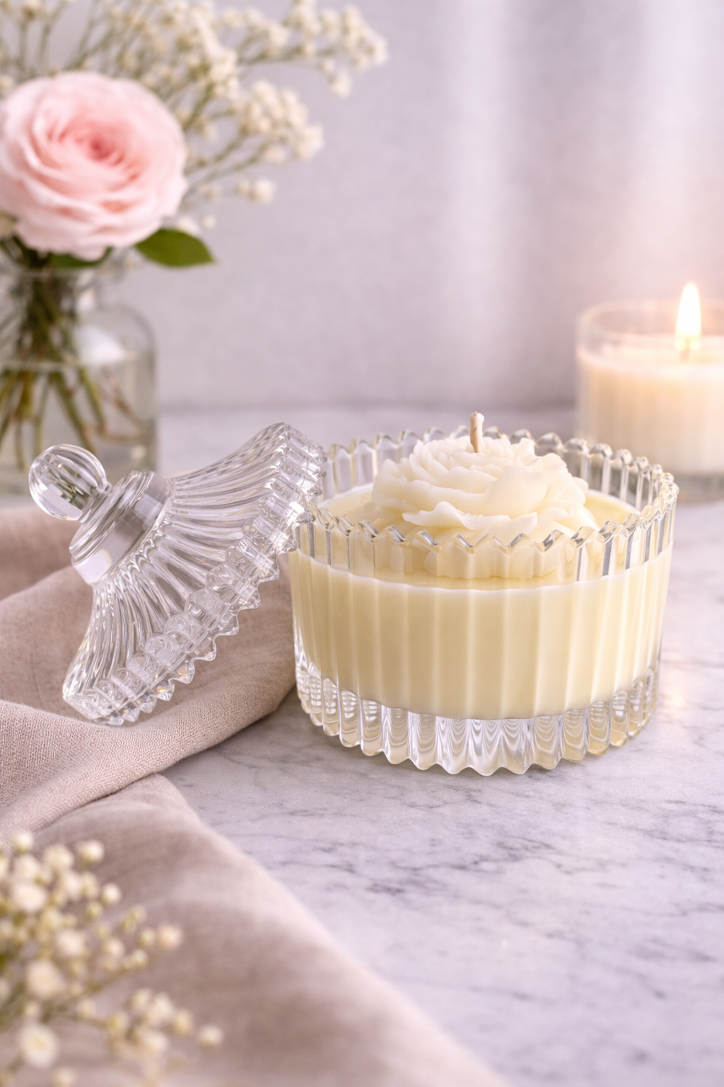 Bougie "Grâce de Pivoine"